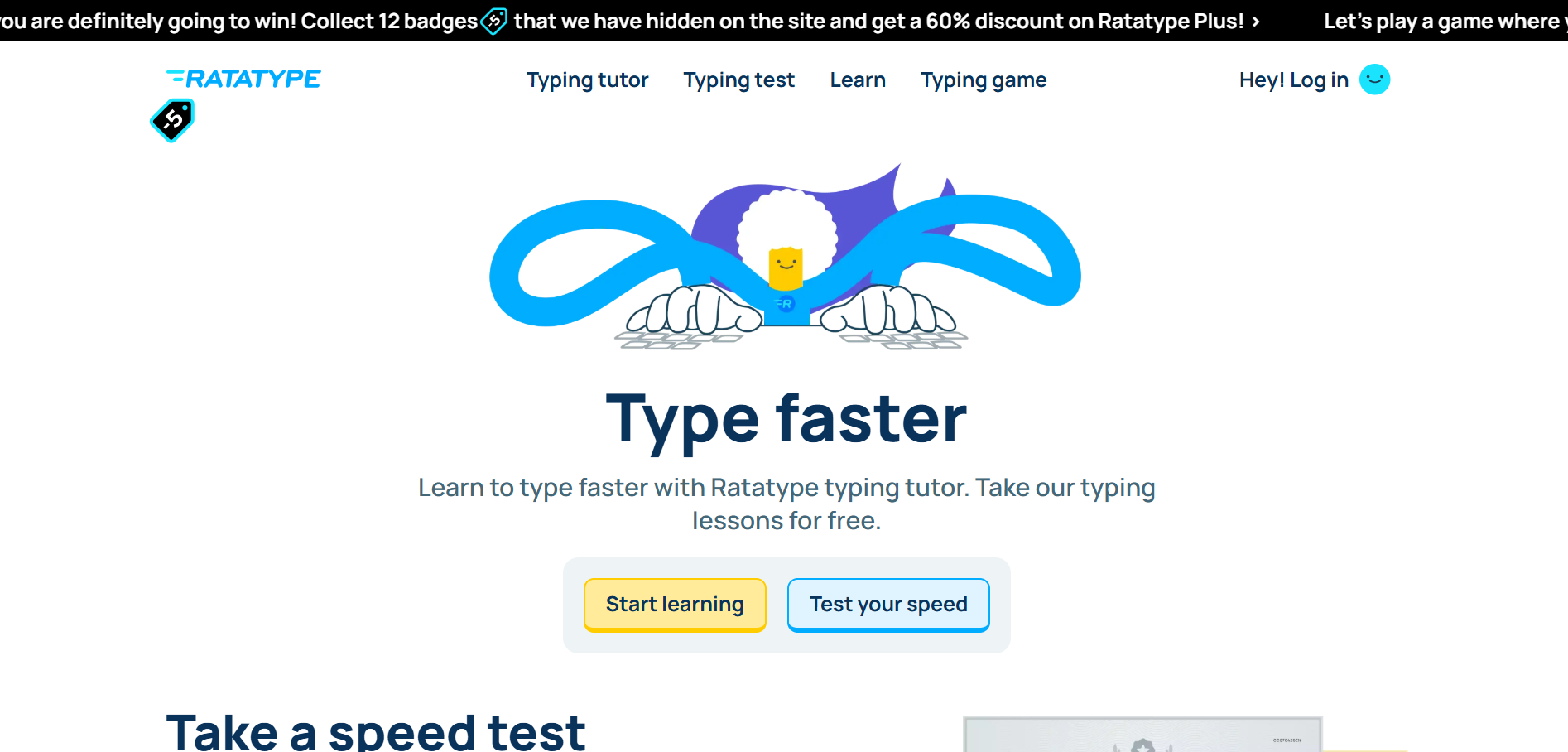 Ratatype website displaying a professional-looking typing certificate for resume purposes.